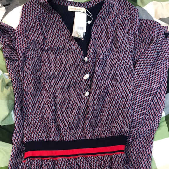 ***NWT***Tory Burch Maple Velma Midi Silk dress 12 - Picture 4 of 6